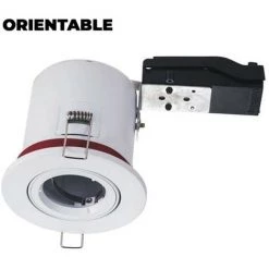 EUROPALAMP Support Spot BBC Orientable Blanc IP20 Avec Douille GU10
