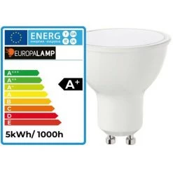 EUROPALAMP Spot BBC Orientable Blanc IP20 + Ampoule GU10 5W Blanc Froid + Douille - Blanc Froid 6000K -EUROPALAMP Soldes 2022 11280842 4