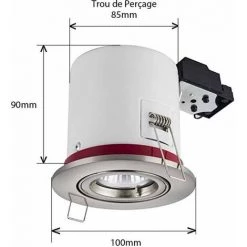 EUROPALAMP Lot 5 Spots BBC Orientable INOX IP20 + Ampoule GU10 7W Blanc Froid + Douille - Blanc Froid 6000K 5 EUROPALAMP Lot 5 Spots BBC Orientable INOX IP20 + Ampoule GU10 7W Blanc Froid + Douille - Blanc Froid 6000K -EUROPALAMP Soldes 2022 11321442 3