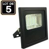 EUROPALAMP Lot De 5 Projecteur Led 20W Black Series Blanc Neutre Haute Luminosité