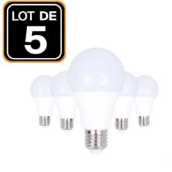 EUROPALAMP 5 Ampoules LED E27 20W 4500K Blanc Neutre Haute Luminosité - Blanc Neutre 4500K