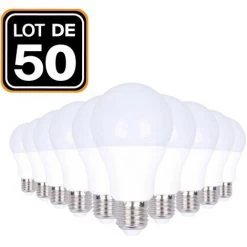 EUROPALAMP 50 Ampoules LED E27 20W 6000K Blanc Froid Haute Luminosité - Blanc Froid 6000K
