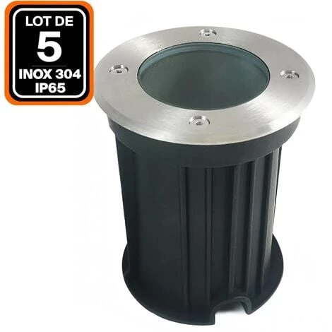 EUROPALAMP Lot 5 Spots Encastrable De Sol Rond Inox 304 Exterieur IP65 GU10 1 EUROPALAMP Lot 5 Spots Encastrable De Sol Rond Inox 304 Exterieur IP65 GU10