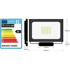 EUROPALAMP Projecteur LED 30W Ipad Détecteur Mouvement 2700K -EUROPALAMP Soldes 2022 15142536 5