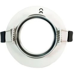EUROPALAMP Lot De 20 Collerettes Supports Encastrables Orientables Spot LED Rond Blanc - Diametre 90mm - Trou De Perçage 65mm -EUROPALAMP Soldes 2022 15374400 4