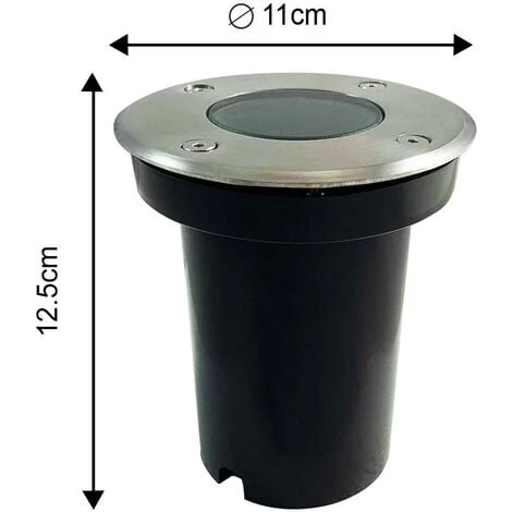 EUROPALAMP 5 Spots Encastrables De Sol Rond Inox 304 Exterieur IP65 + Ampoules GU10 7W ROUGE 2 EUROPALAMP 5 Spots Encastrables De Sol Rond Inox 304 Exterieur IP65 + Ampoules GU10 7W ROUGE – Image 2