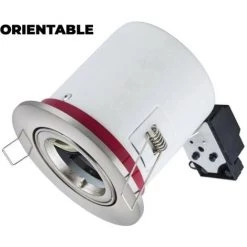 EUROPALAMP Support Spot BBC Orientable INOX IP20 Avec Douille GU10