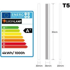 EUROPALAMP Tube LED T5 4W Blanc Neutre 4500K Longueur 30cm - Blanc Neutre 4500K -EUROPALAMP Soldes 2022 2260429 5