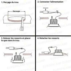 EUROPALAMP Spot Encastrable LED Rond Extra-Plat 15W - Blanc Chaud 3000K - Blanc Chaud 2700K -EUROPALAMP Soldes 2022 2260465 5