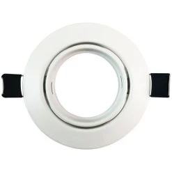 EUROPALAMP Lot De 100 Collerettes Supports Encastrables Orientables Spot LED Rond Blanc - Diametre 90mm - Trou De Perçage 65mm - Blanc -EUROPALAMP Soldes 2022 24663700 3