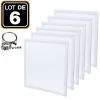 EUROPALAMP Dalle LED 600x600 40W Lot De 6 Pcs PMMA Blanc Neutre 4000k + 6 Kits Câbles De Suspension - Blanc Neutre 4000k