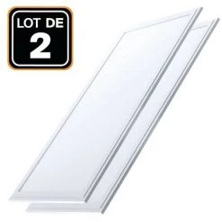 EUROPALAMP Dalle LED 1200x300 40W Lot De 2 Pcs Blanc Froid 6000k Haute Luminosité - Plusieurs Modèles Disponibles