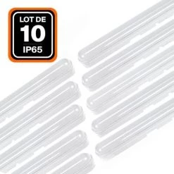 EUROPALAMP Lot De 10 Boitiers étanche LED Intégrées 50W Blanc Neutre 4000K 120CM
