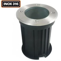 EUROPALAMP Spot Encastrable De Sol Rond Inox 316 Exterieur IP65 GU10
