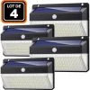 EUROPALAMP LOT DE 4 PROJECTEURS SOLAIRE DÉTECTEUR DE MOUVEMENT 228 PCS LED 2000 LUMENS - Blanc Froid 6000K