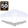 EUROPALAMP 50 Ampoules LED E27 7W 6000K Haute Luminosité - Blanc Froid 6000K
