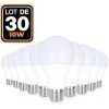 EUROPALAMP 30 Ampoules LED E27 10W Blanc Chaud 3000K Haute Luminosité - Blanc Chaud 3000K