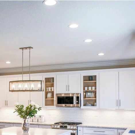 EUROPALAMP 5 Spots Encastrables LED 12W Rond Extra-Plat - Blanc Chaud 3000K - Blanc Chaud 2700K 4 EUROPALAMP 5 Spots Encastrables LED 12W Rond Extra-Plat - Blanc Chaud 3000K - Blanc Chaud 2700K – Image 4