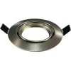 EUROPALAMP Collorette Orientable Aluminium Brossé , Support Spot Diamètre 90mm Trou De Perçage 65mm