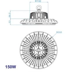 EUROPALAMP Lot De 5 Gamelles Suspension Industrielle HIGH BAY UFO 150W IP65 Blanc Froid 6000K 6 EUROPALAMP Lot De 5 Gamelles Suspension Industrielle HIGH BAY UFO 150W IP65 Blanc Froid 6000K -EUROPALAMP Soldes 2022 46402541 3