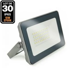 EUROPALAMP Lot De 30 Projecteurs LED 10W ProLine BlancChaud 3000K Haute Luminosité - Blanc Chaud 2700K