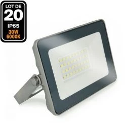 EUROPALAMP 20 Projecteurs LED 30W ProLine Blanc Froid 6500K Haute Luminosité - Blanc Froid 6000K