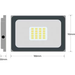 EUROPALAMP 10 Projecteurs LED 20W ProLine Blanc Neutre 4000K Haute Luminosité - Blanc Neutre 4500K -EUROPALAMP Soldes 2022 5407268 4