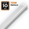 EUROPALAMP LOT DE 10 RÉGLETTES LED 72W 7800LM 120CM ÉTANCHE IP65 BLANC NEUTRE
