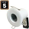 EUROPALAMP Lot De 5 Support Spot BBC Blanc IP65 Avec Douille GU10