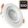 EUROPALAMP Lot De 100 Spot LED Encastrable Rond 5W - Blanc Chaud 3000K