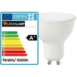 EUROPALAMP Kit Complet Spot Encastrable Orientable Noir Matt Avec GU10 LED De 7W Eqv. 56W Blanc Chaud 3000K -EUROPALAMP Soldes 2022 59854416 5