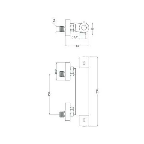 EUROPALAMP Mitigeur De Douche Thermostatique Modèle Begonia 2 EUROPALAMP Mitigeur De Douche Thermostatique Modèle Begonia – Image 2