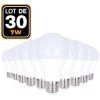 EUROPALAMP Ampoules LED E27 7W 3000K Par Lot De 30 Haute Luminosité - Blanc Chaud 3000K