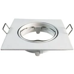 EUROPALAMP Collerette Support Encastrable Orientable Carré Blanc