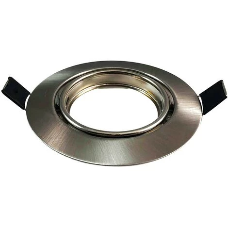 EUROPALAMP Lot De 50 Collerettes Supports Encastrables Orientables SPOT LED Rond Alu Brossé - Diametre 90mm - Trou De Perçage 65mm - Alu Brossé 2 EUROPALAMP Lot De 50 Collerettes Supports Encastrables Orientables SPOT LED Rond Alu Brossé - Diametre 90mm - Trou De Perçage 65mm - Alu Brossé – Image 2