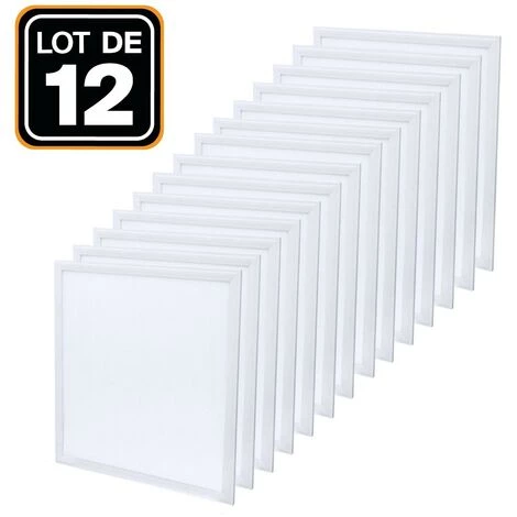 EUROPALAMP Dalle LED 600x600 40W Lot De 12 Pcs Blanc Froid 6000k Haute Luminosité - Plusieurs Modèles Disponibles - Blanc Froid 6000K 1 EUROPALAMP Dalle LED 600x600 40W Lot De 12 Pcs Blanc Froid 6000k Haute Luminosité - Plusieurs Modèles Disponibles - Blanc Froid 6000K