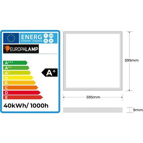 EUROPALAMP Dalle LED 600x600 40W Lot De 4 Pcs Blanc Neutre 4000k Haute Luminosité 5 EUROPALAMP Dalle LED 600x600 40W Lot De 4 Pcs Blanc Neutre 4000k Haute Luminosité – Image 5